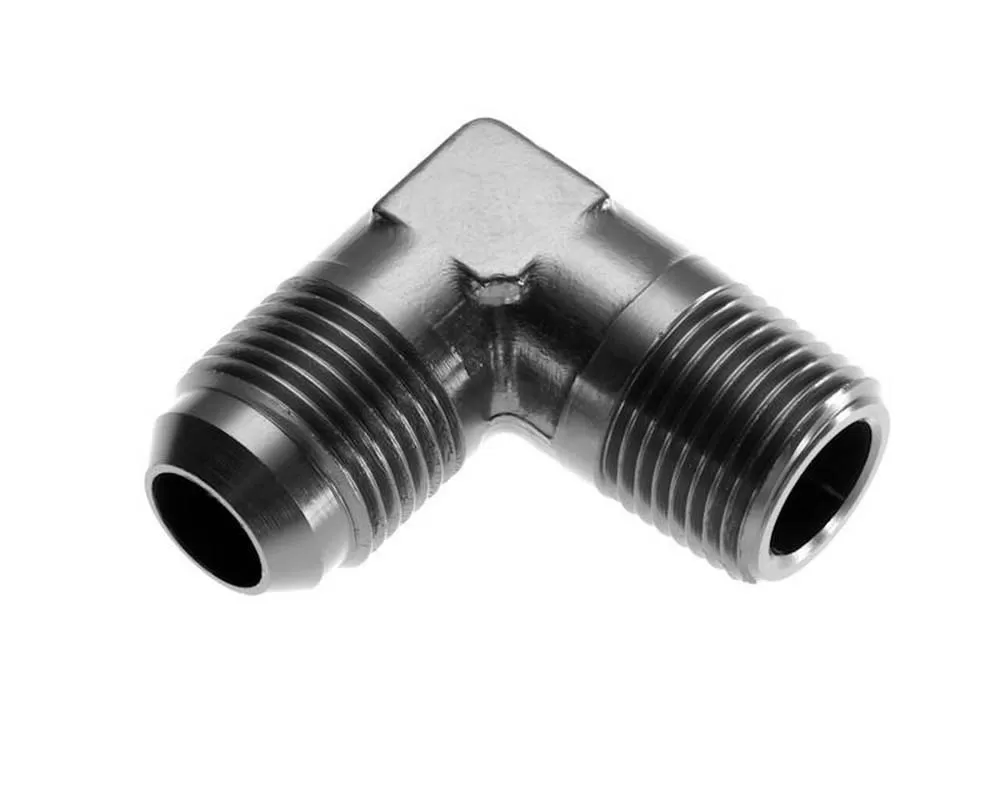Redhorse Performance -03 90 Degree Male Adapter to -04 (1/4") NPT Male - Black - 822-03-04-2
