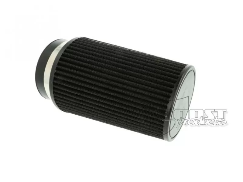 BOOST Products Universal Air Filter 100mm (3-15/16") ID Connection, 200mm (7-7/8") Length, Black - IN-LU-200-100