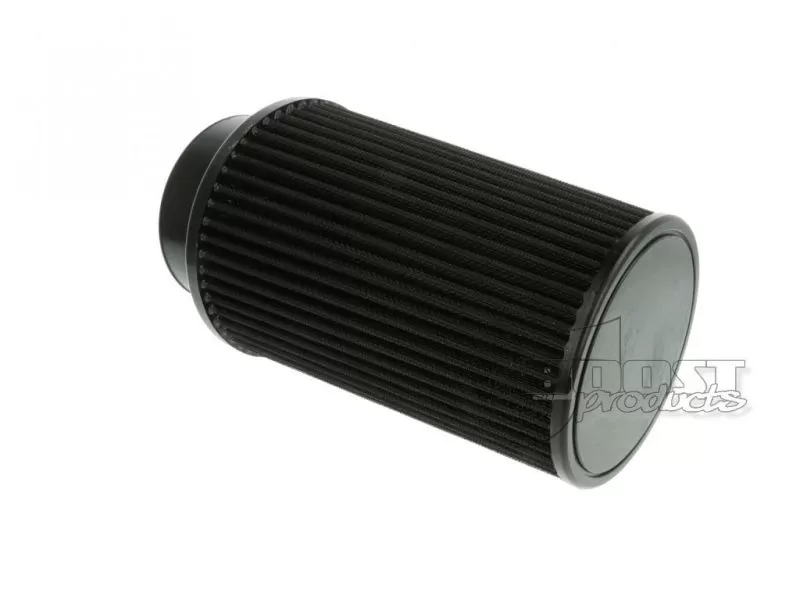 BOOST Products Universal Air Filter 89mm (3-1/2") ID Connection, 200mm (7-7/8") Length, Black - IN-LU-200-089