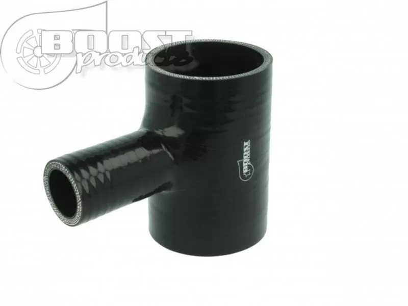 BOOST Products Silicone T-piece Adapter 70mm (2-3/4") ID / 25mm (1") Branch ID / Black - 3259907025