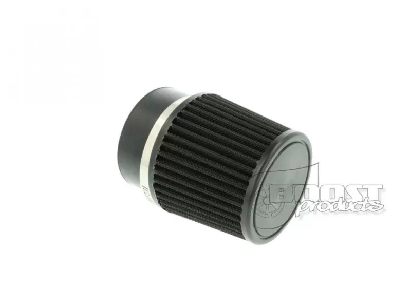BOOST Products Universal Air Filter 76mm (3") ID Connection, 90mm (3-35/64") Length, Black - IN-LU-090-076