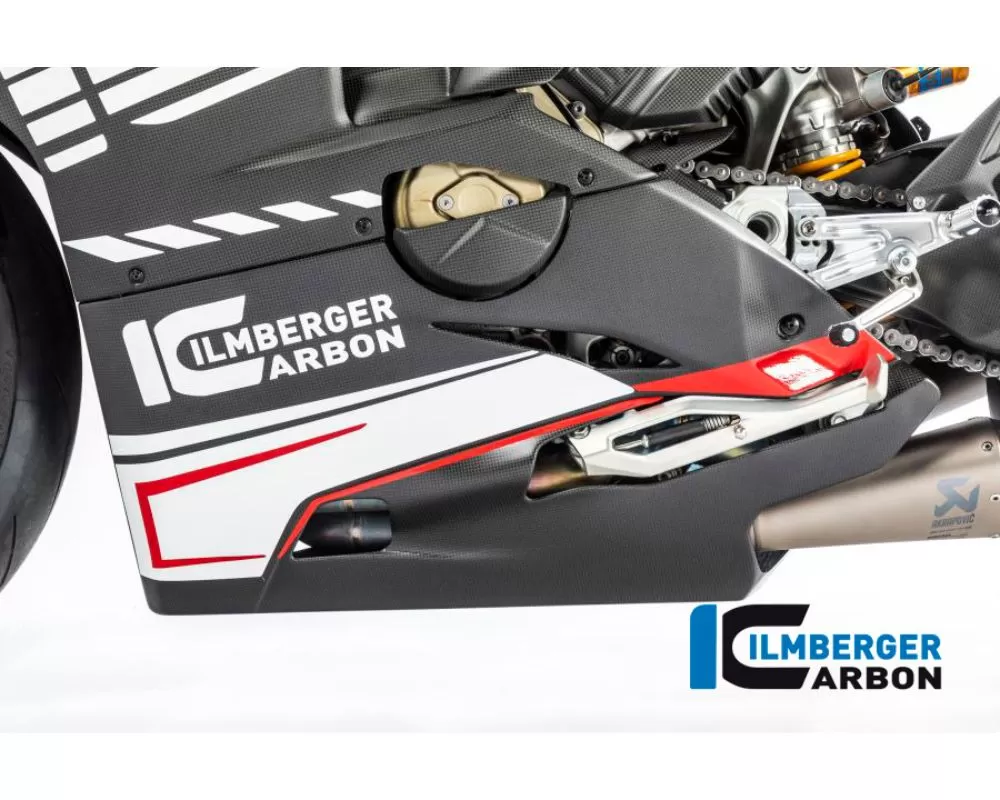 Ilmberger 1pc Matte Akrapovic Slip On Bellypan Ducati Panigale V4/V4 R/S 2018+ - VEU.136.DPV4M.K
