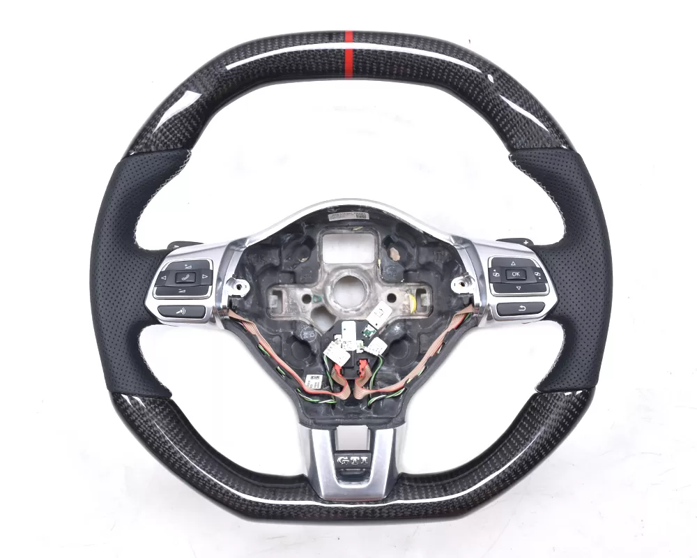 Volkswagen GTI | Golf R | Jetta GLI OEM Upgraded Customized Steering Wheel 2009-2015 - VR-VWMK6R-STR-WHL