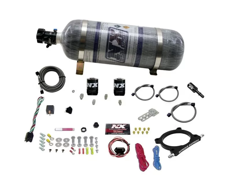 Nitrous Express High Output Nitrous Plate Kit (50-250HP) With 12 Pound Bottle Ford Mustang GT 5.0L 2011-2022 - 20951-12