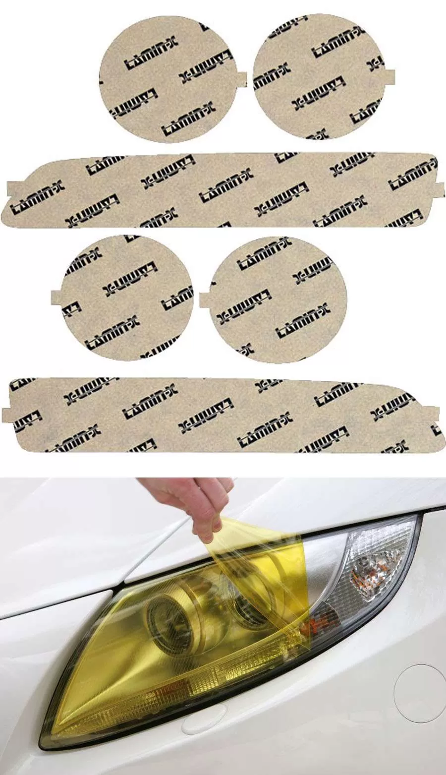 Lamin-X Acura Integra 1994-1997 Yellow Headlight Covers - AC008Y