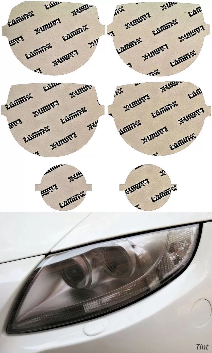 Lamin-X Dodge Challenger 2008-2014 Tint Headlight Covers - D018T