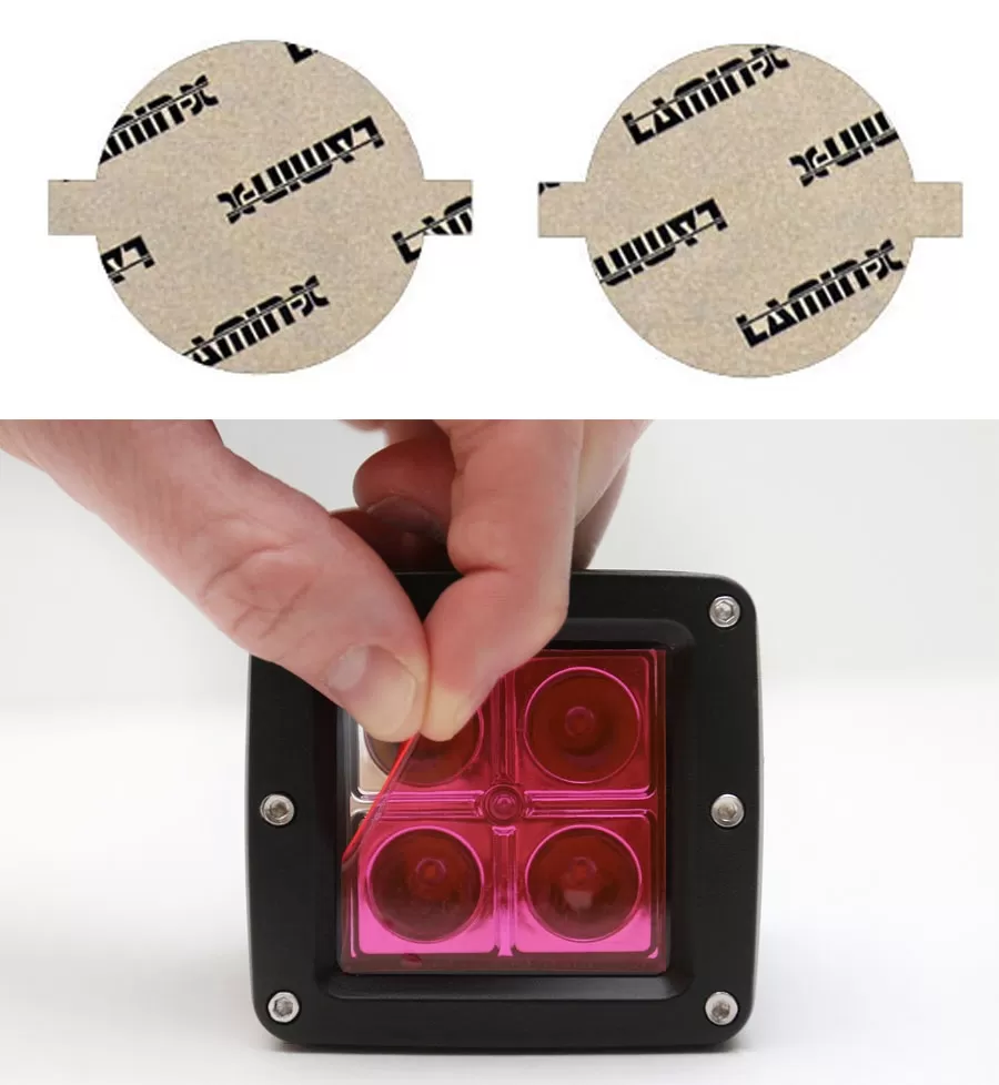 Lamin-X 2.25" Pink Round Light Covers - SB-2.25P