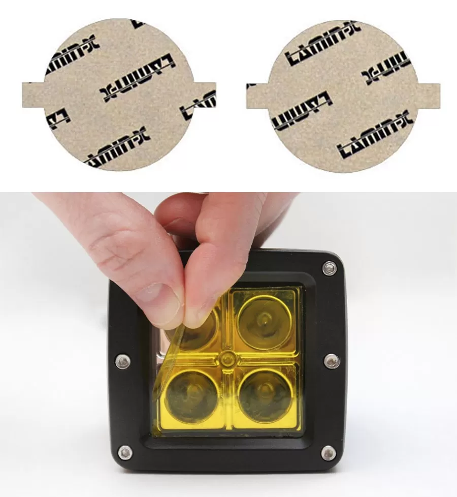 Lamin-X 2.25" Yellow Round Light Covers - SB-2.25Y