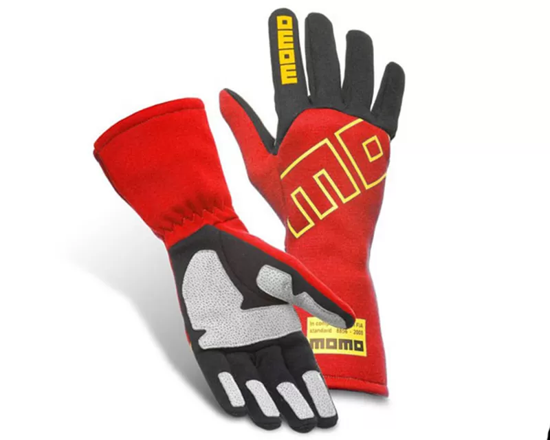 MOMO Pro Racer Club Red Racing Glove Size 08 - R527RN08