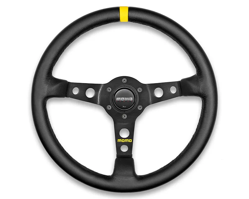 MOMO MOD.07 Black Leather Steering Wheel - R1905/35L