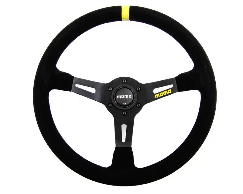 MOMO MOD.08 Black Suede | Black Spoke Steering Wheel - R1908/35S