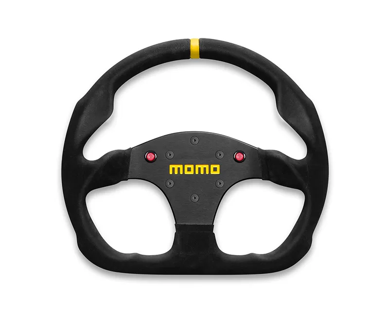 MOMO MOD.30 Black Suede with Buttons Steering Wheel - R1960/32SHB