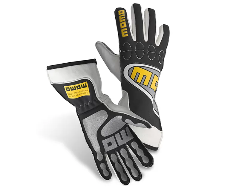 MOMO Top Light Black Racing Glove Size 08 - R528NW08