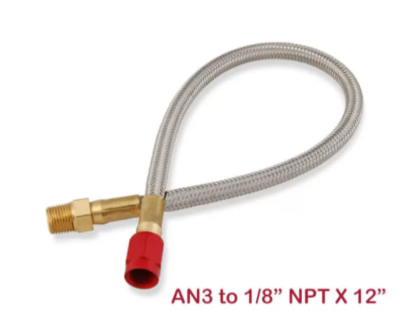 NOS/Nitrous Oxide System -3AN X 1/8 IN NPT 12 IN RED - 15030-2NOS