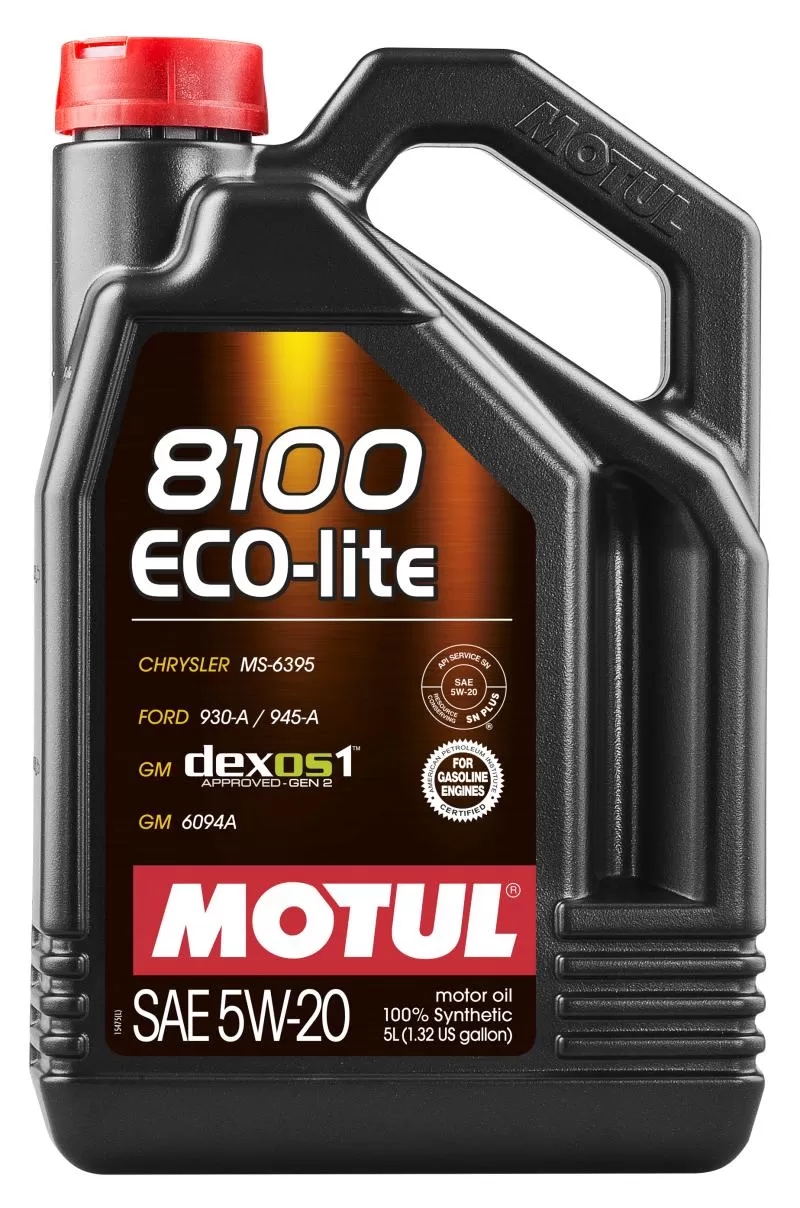 Motul 8100 ECO-CLEAN 0W20 - 5L - Synthetic Engine Oil - 109104
