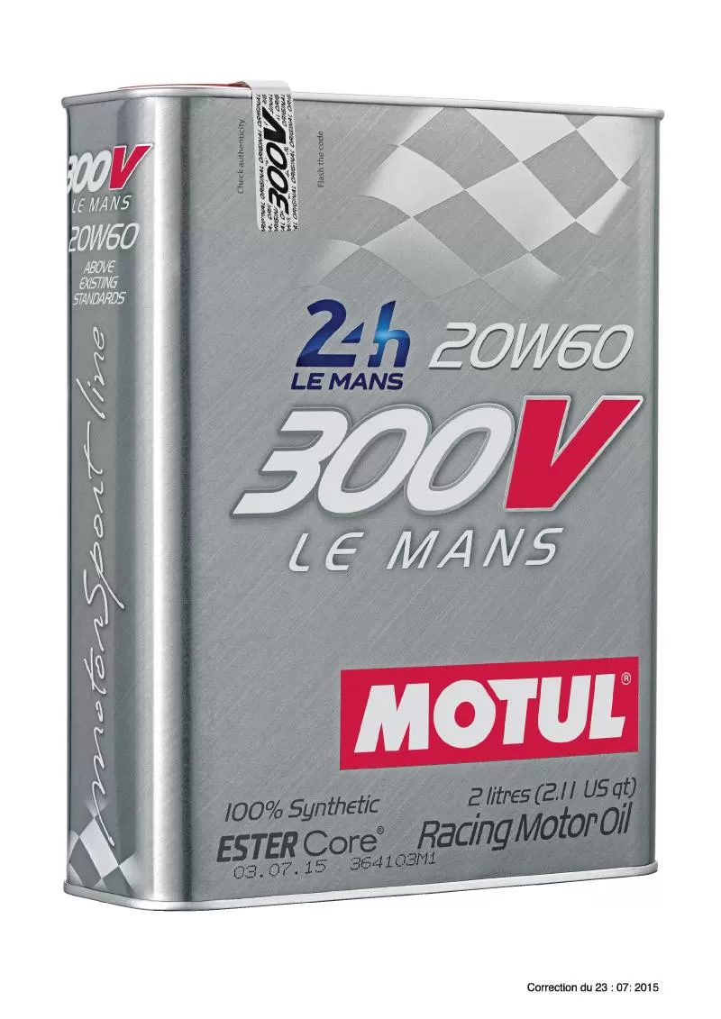 Motul 300V LE MANS 20W60 - 2L - Racing Engine Oil - 104245