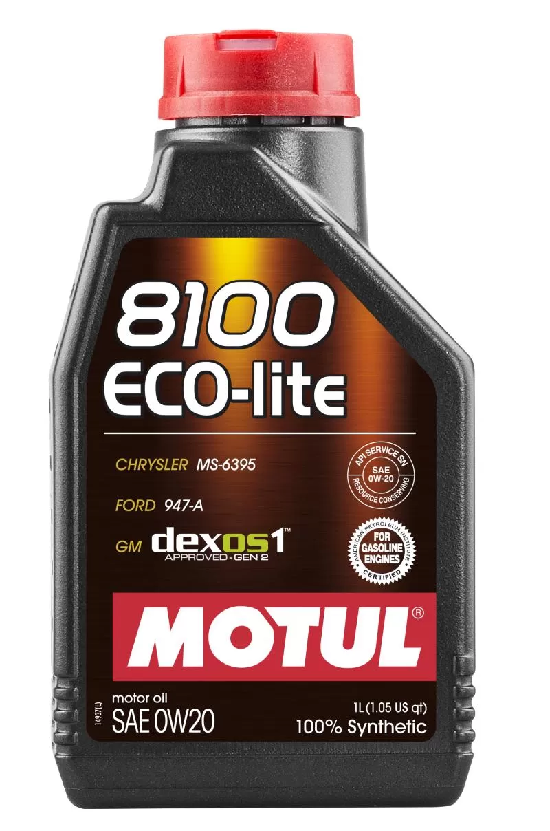 Motul 8100 ECO-LITE 0W20 - 1L - Synthetic Engine Oil - 108534
