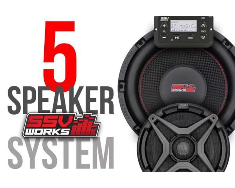 SSV Works 4 Speaker Overhead Weather Proof Sound Bar Can-Am Maverick Max 1000R X mr 2017 - GN-5A