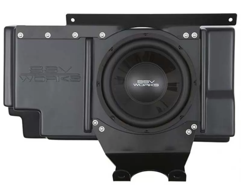 SSV Works 10 Inch Amplified Weather Proof Back Seat SubWoofer Polaris RZR 1000 - WP-RZ3BS10