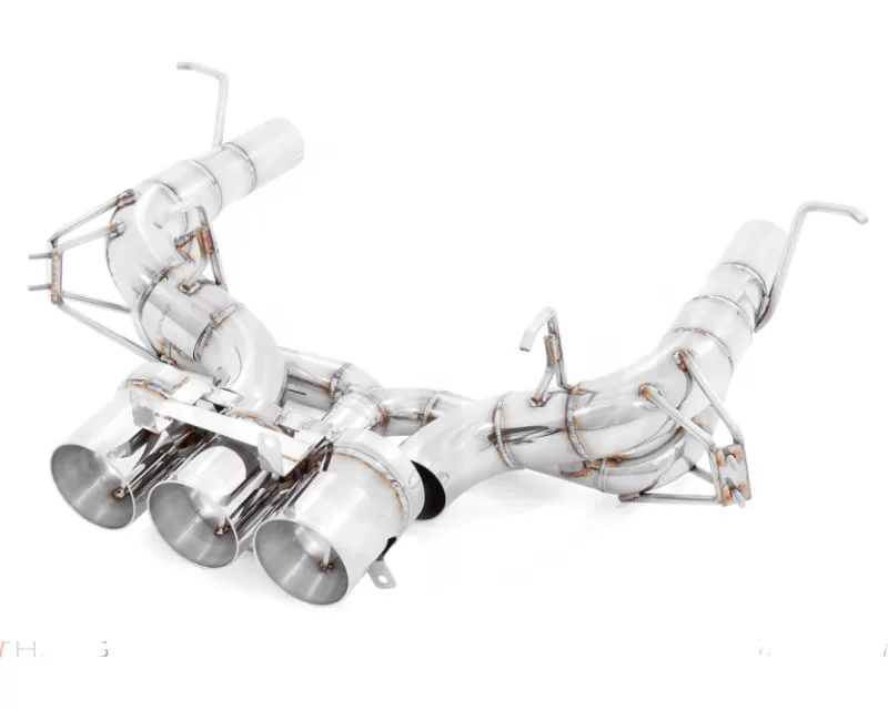 Meisterschaft Stainless Steel Super GT Racing Ultimate Version Exhaust with with 3x102mm Round Split Tips Ferrari 458 Italia 10-15 - FE0311235