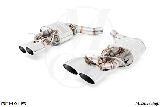 Meisterschaft Stainless Steel GTS Ultimate Sport Performance Exhaust System with 4x120x80mm Connected Oval 65 AMG Style Tips Mercedes Benz CLS500 | 550 V8 Bi Turbo W218 11-14 - ME1221517