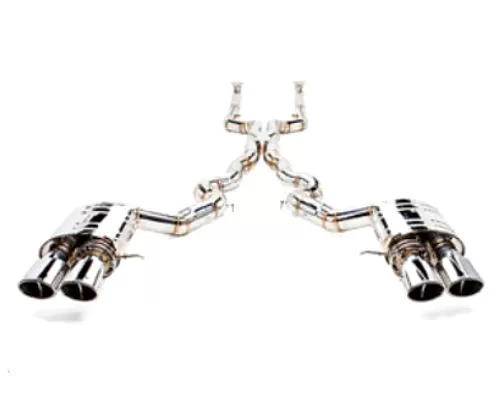 Meisterschaft Stainless Steel GT Racing Exhaust System with 4x120x80mm Separated Oval 63 AMG Style Tips Mercedes Benz ML63 W164 AMG V8 6.3L 06-12 - ME1311218