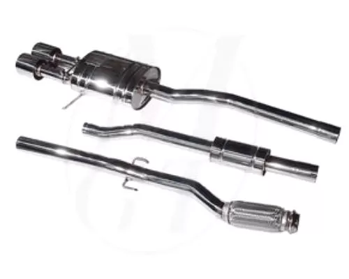 Meisterschaft Stainless Steel HP Touring Complete Primary Catback Exhaust System with 2x102mm Tips Mini R56 Cooper S 07-13 - MI0111103
