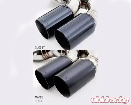 Meisterschaft Matte | Gloss Black Round 2x83mm Exhaust Tips - OP100062