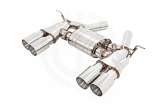 Meisterschaft GT2 Package Stainless Axle Back Muffler w/4x102mm Round Tips BMW M4 F82 S55 Turbo 15-20 - BM3211306