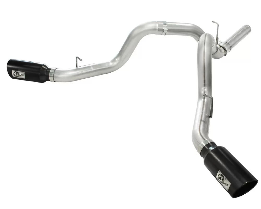 aFe POWER Mach Force XP Stainless Steel DPF Back Exhaust with Black Tip Chevrolet Silverado | GMC Sierra 2500/3500 11-13 - 49-44043-B