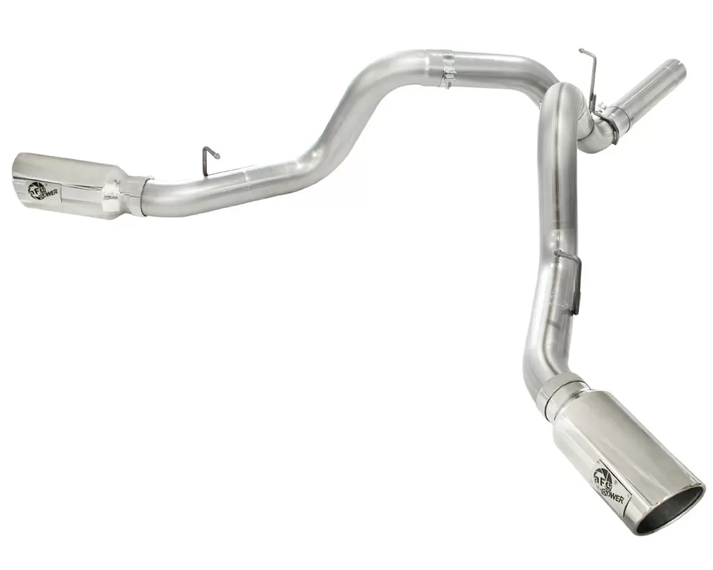 aFe POWER Mach Force XP Stainless Steel DPF Back Exhaust with Polished Tip Chevrolet Silverado | GMC Sierra 2500/3500 11-13 - 49-44043-P
