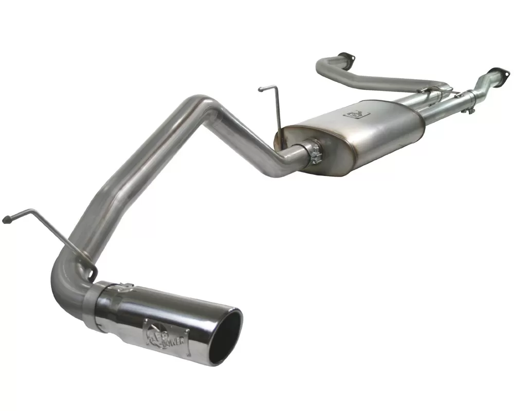aFe POWER MachForce XP Stainless Steel Catback Exhaust System Polished Tip Nissan Titan V8-5.6L 04-12 - 49-46102-P