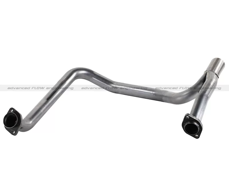 aFe POWER Twisted Steel 2-1/2in Stainless Steel Exhaust Y-Pipe Jeep Wrangler V6 3.6L Auto Trans 12-14 - 48-46208