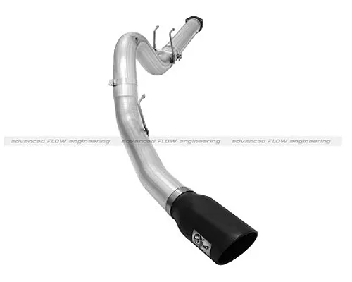 aFe POWER ATLAS 5 Inch Back Aluminized Steel Exhaust System with Black Tip Ford F-250/F-350 6.7L V8 2015 - 49-03064-B