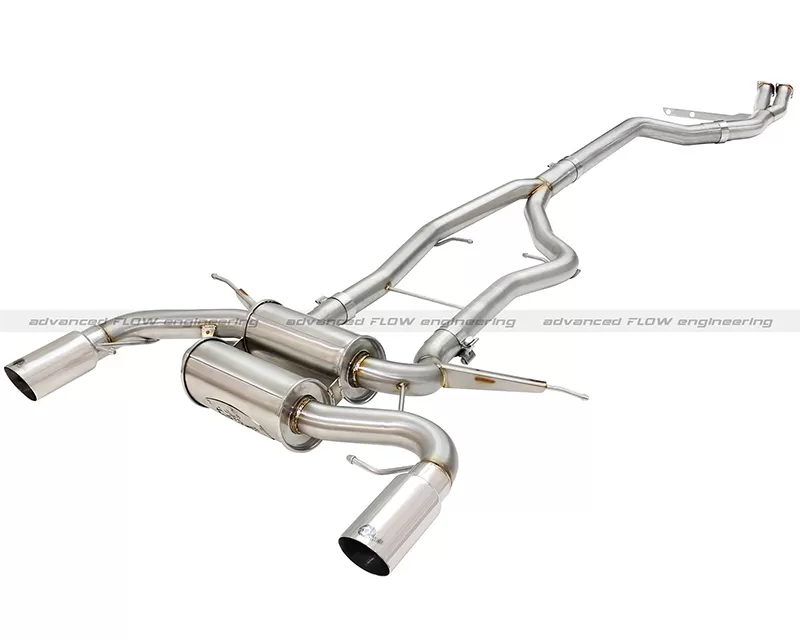 aFe POWER Mach Force-Xp Stainless Steel 3"-2.5" Catback Exhaust with Polished Tips BMW 335i E90/E92 3.0L N55 11-13 - 49-36328-P