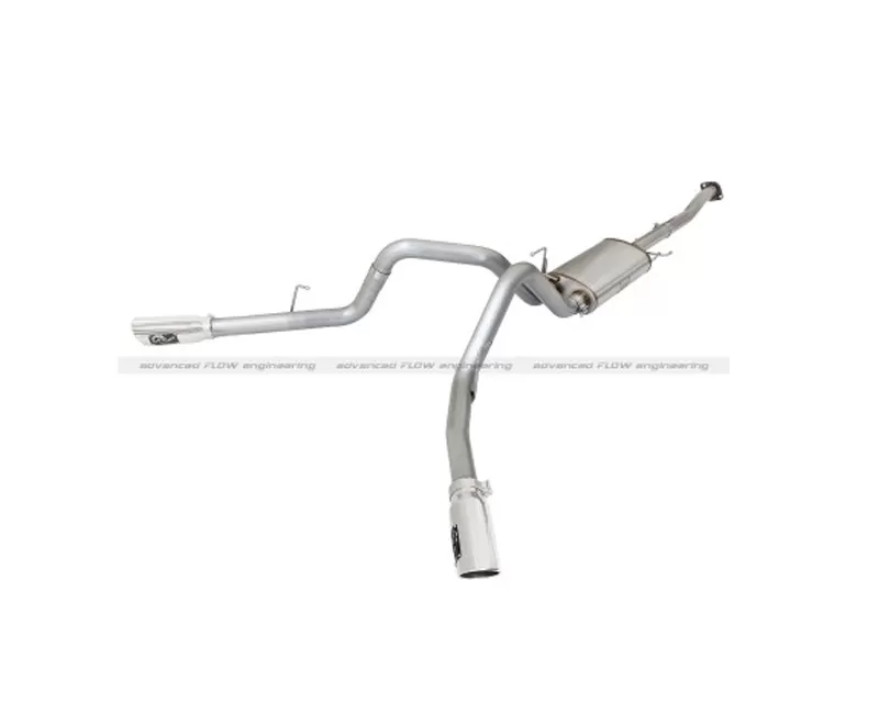 aFe POWER Mach Force-Xp 3 inch Catback Stainless Steel Dual Side-Exit Exhaust System with Polished Tips Ford F-150 2015-2022 - 49-43070-P