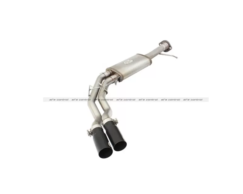 aFe POWER Rebel Series Catback 3 inch into 2.5 inch Front Side Exit Stainless Steel Exhaust System with Black Tips Ford F-150 Raptor 10-14 - 49-43071-B