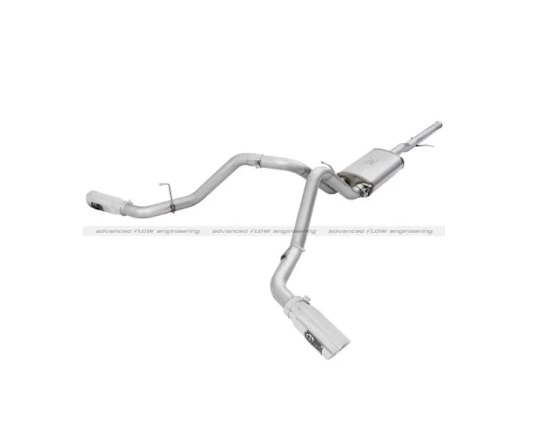 aFe POWER Mach Force-Xp 3 inch Catback Stainless Steel Dual Exhaust System with Polished Tips GM Silverado and Sierra 1500 14-15 - 49-44057-P
