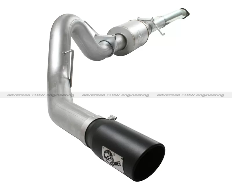 aFe POWER ATLAS 4in Aluminized Catback Exhaust System with 304 SS Black Tip Ford F-150 EcoBoost V6 3.5L 11-14 - 49-03041-B