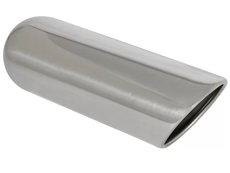 aFe POWER MACH Force-Xp 3" 304 Stainless Steel Exhaust Tip 3 In x 4 Out x 12 L in Sgl-Ang Weld On - 49-90007