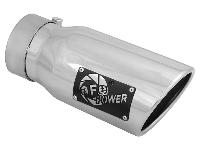 aFe POWER MACH Force-Xp 3" 304 Stainless Steel Exhaust Tip 3" In x 4" Out x 9" L Bolt-On - 49T30401-P09