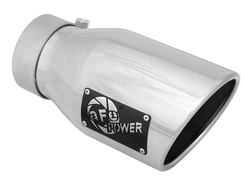 aFe POWER MACH Force-Xp 3" 304 Stainless Steel Exhaust Tip 3" In x 4-1/2" Out x 9" L Bolt-On - 49T30451-P09