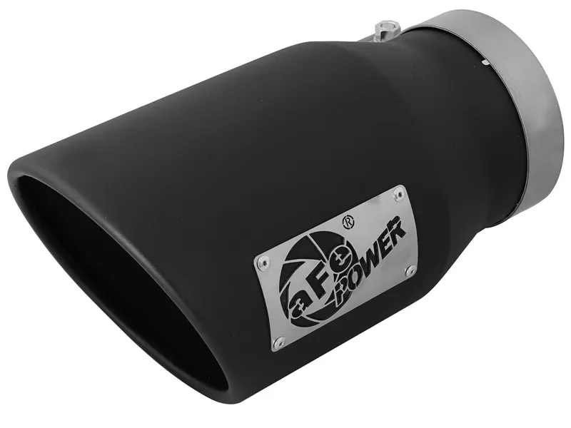 aFe POWER MACH Force-Xp 5" 409 Stainless Steel Exhaust Tip 5" In x 7" Out x 12" L Bolt-On Right - 49T50702-B12