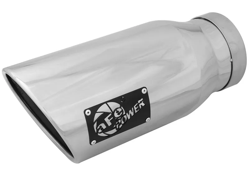 aFe POWER MACH Force-Xp 5" 304 Stainless Steel Exhaust Tip 5" In x 7" Out x 15" L Bolt-On Right - 49T50702-P15