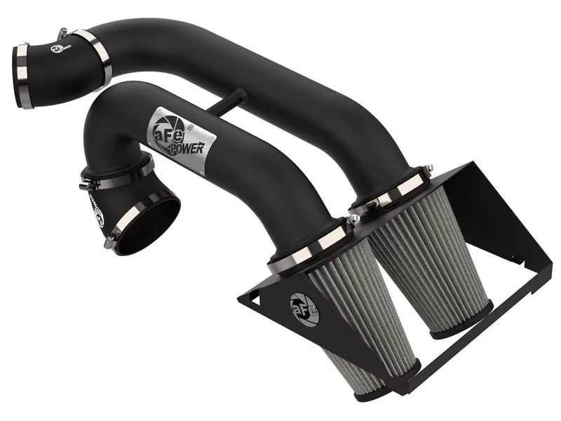 aFe POWER Magnum Force Dual 3" Stage-2 Pro DRY S Cold Air Intake System Ford F-150 2015-2023 V6-2.7L (tt) EcoBoost - 51-22642-B