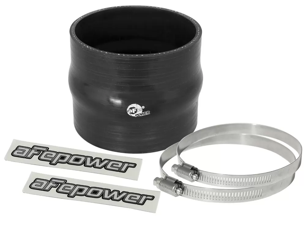 aFe POWER Magnum FORCE Cold Air Intake System (3-1/2 IN ID x 3 IN L) Straight Coupler w/ Hump - Black - 59-00045