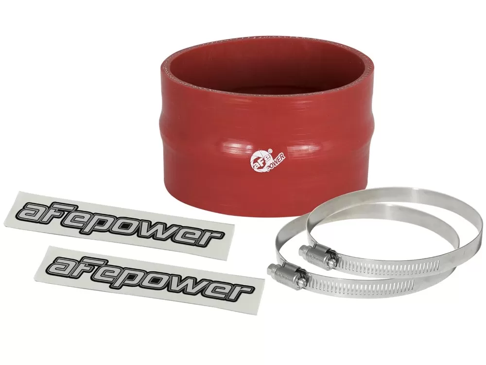 aFe POWER Magnum FORCE Cold Air Intake System (3-1/2 IN ID x 2-1/4 IN L) Straight Coupler w/ Hump - Red - 59-00060