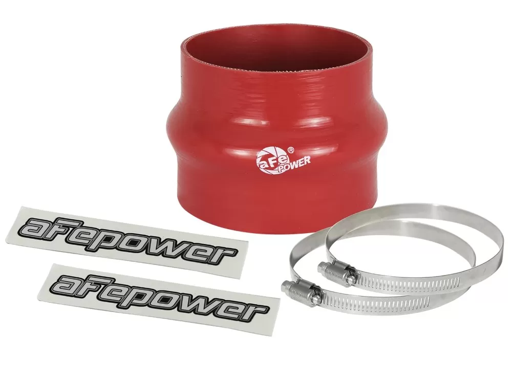 aFe POWER Magnum FORCE Cold Air Intake System (3-3/4 IN ID to 3-1/2 IN ID x 3IN L) Straight Reducing Coupler - Red - 59-00061