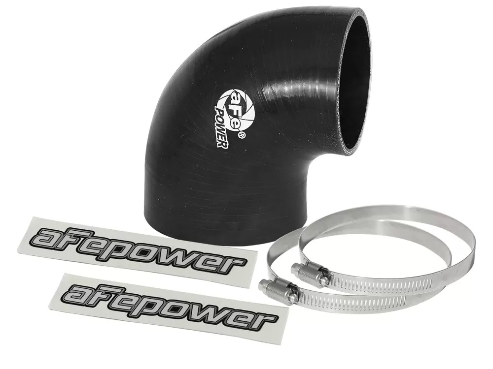 aFe POWER Magnum FORCE Cold Air Intake System (3-1/2 IN ID to 3 IN ID x 90 Deg.) Elbow Reducing Coupler - Black - 59-00072