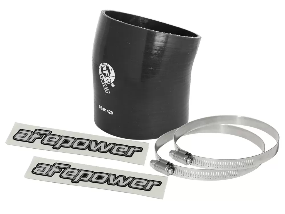 aFe POWER Magnum FORCE Cold Air Intake System (4-1/4 IN ID to 3-7/8 IN ID x 17 Deg.) Elbow Reducing Coupler - Black - 59-00082